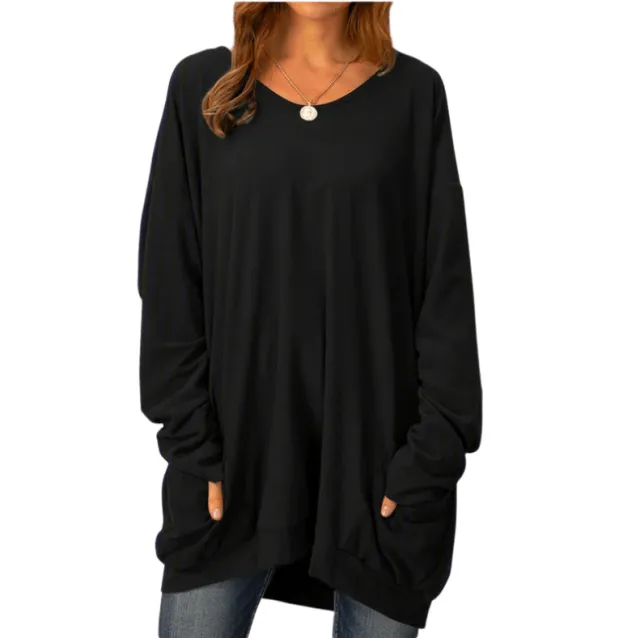 Fashion Three dimensional Casual Round Neck Long Sleeve Shirt Black - Shop at LoveMi