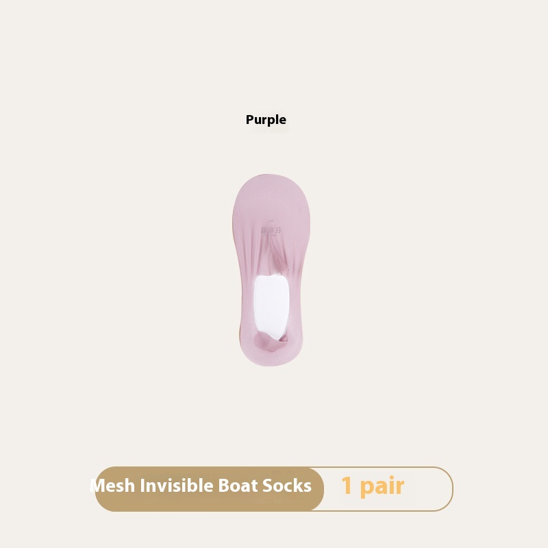 Breathable Women's Invisible Summer Socks. Product information: Pattern: solid color. Color: black, white, pink, light skin, blue, orange, light gray, light green, purple. Specifications: Bare socks, white paper card packaging. Main fabric composition: Co