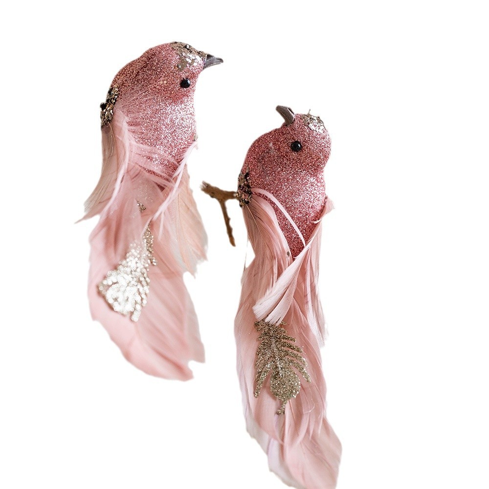 Simulation foam feather bird decoration christmas tree