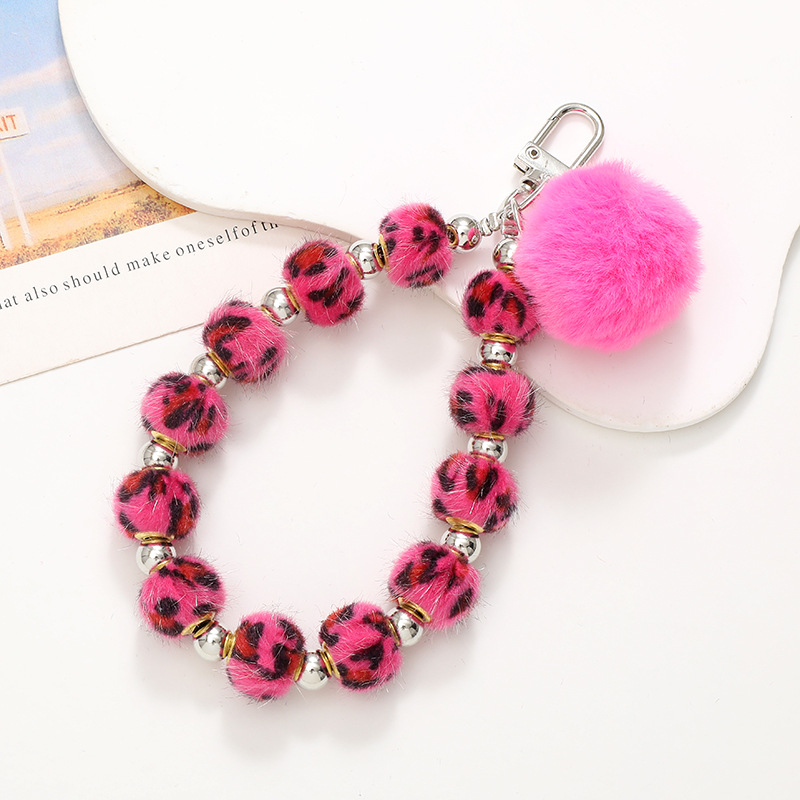 K2434 Pompons Pendant Rose Red