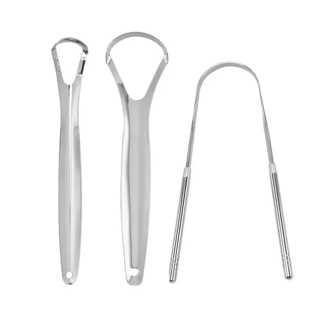 Stainless Steel Tongue Coating Cleaner Set Large Opening Suit - Shop at LoveMi