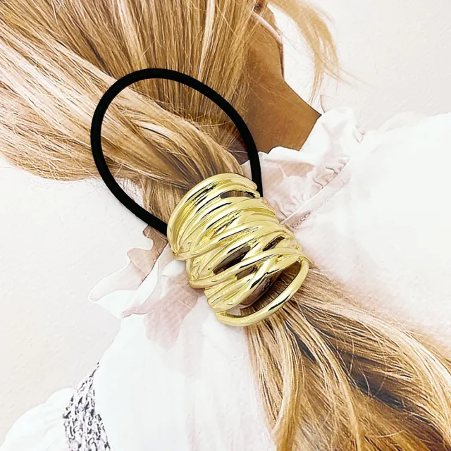 Metal Hair Accessories Hair Rope Cold Wind Ponytail Head Rope High Sense 358 Gold - Shop at LoveMi