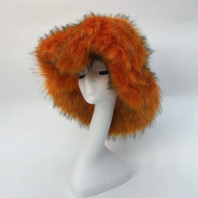 Fashionable All match Raccoon Fur Hat Orange - Shop at LoveMi