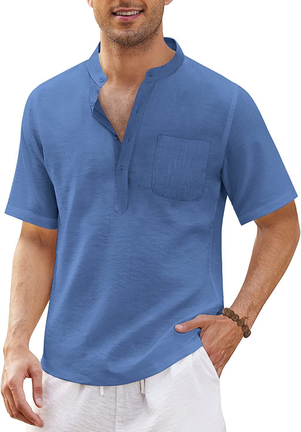 Title 13, European And American Mens Cotton And Linen Ca...