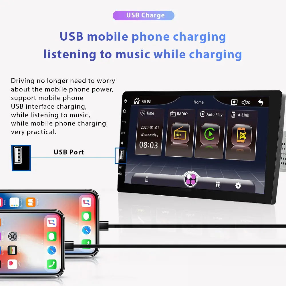 9-inch CarPlay Single-Din MP5 Player