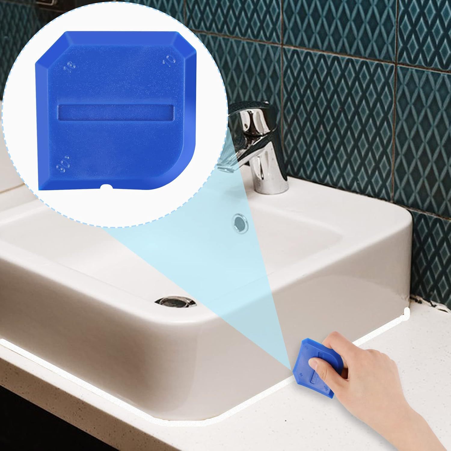 2-piece Silicone Caulk Tool Set Scraper