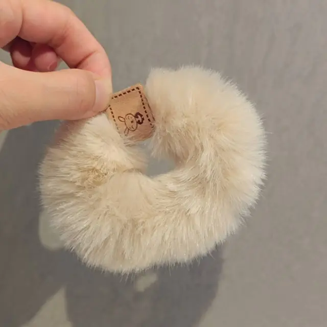 Autumn And Winter Soft Glutinous Plush Hair Ring Thick Patch Ladies Rabbit Style - Shop at LoveMi