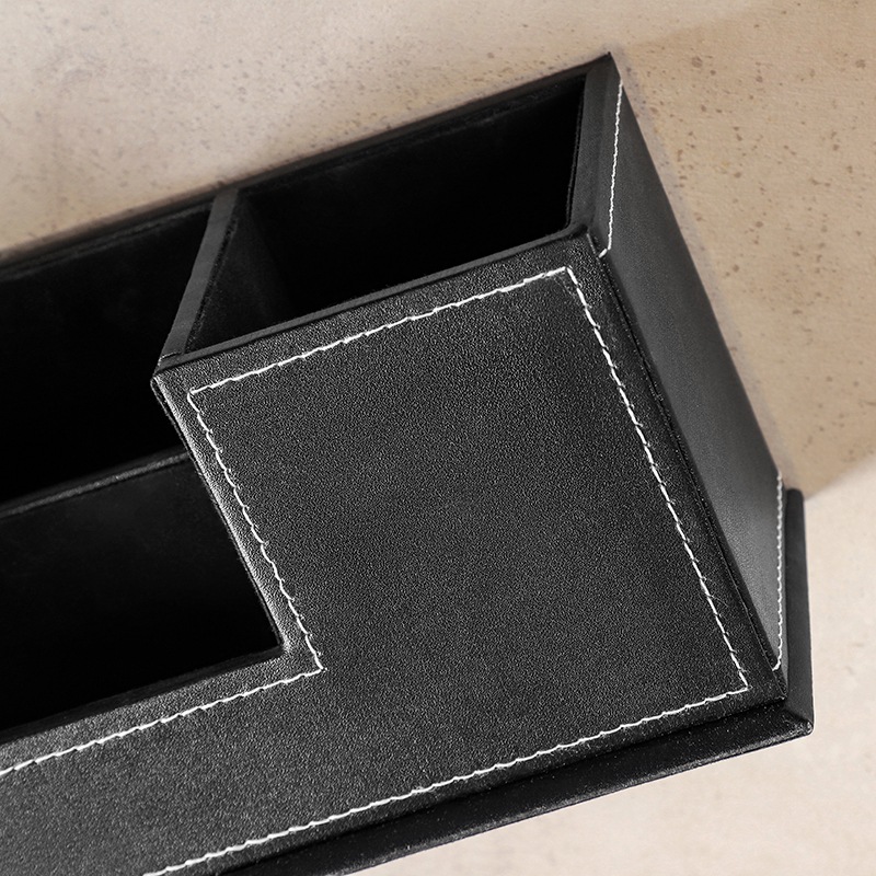 Simple Leather Stationery Organizer Pen Holder 3