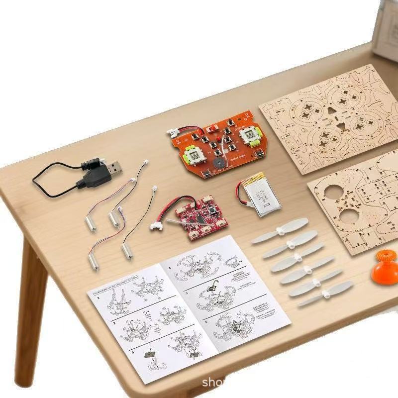 Wooden Assembled DIY Quadcopter Drone