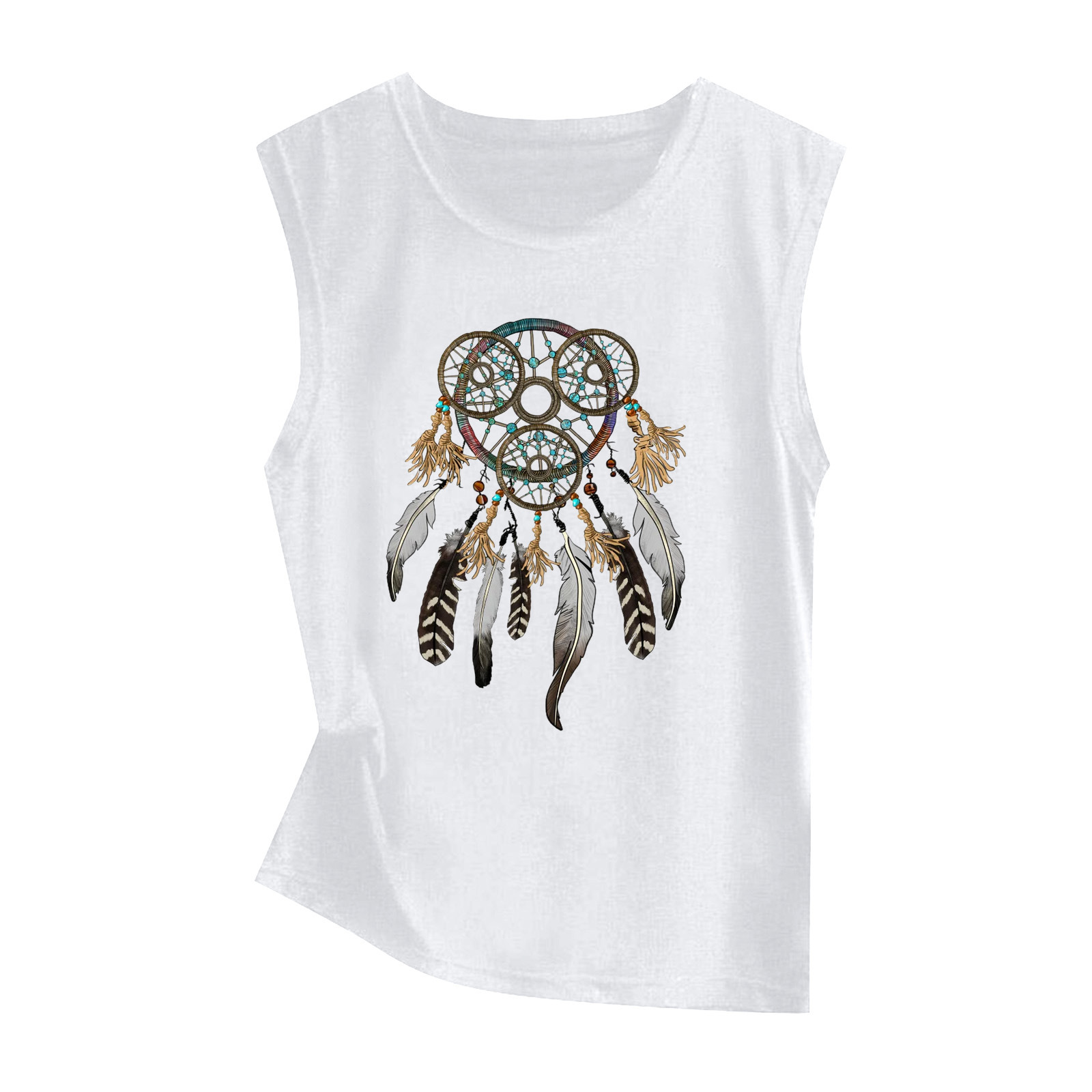 Sunflower Print Sleeveless Women's Vest Butterfly Top 45931 S - Shop at LoveMi