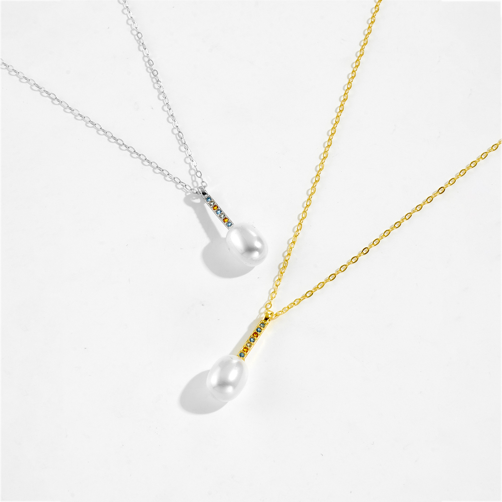 S925 Sterling Silver Starfish Pearl Pendant Necklace