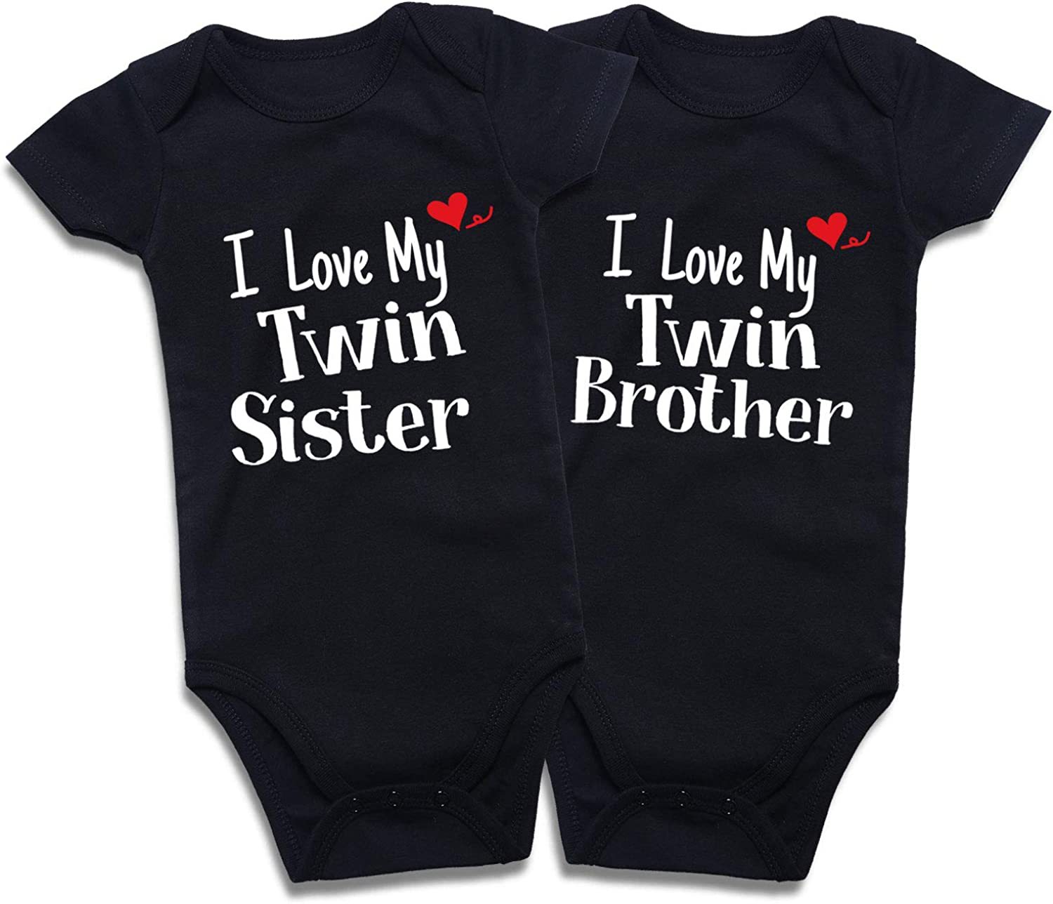 Cotton Baby Onesies 2-Pack - Short Sleeve Bodysuit for Newborn Twins - Soft Infant Clothing 6