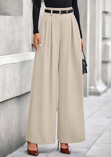 Women's slimming casual pants – dark green colorway lifestyle shot