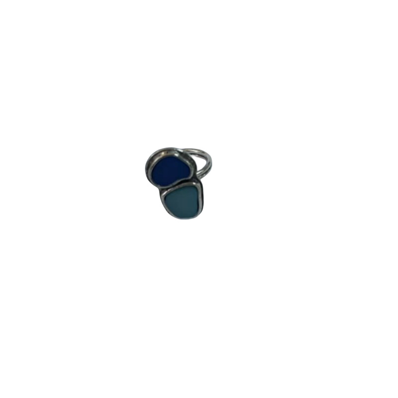 Fashion Geometry Pattern Trend Creative Colored Stone Ring