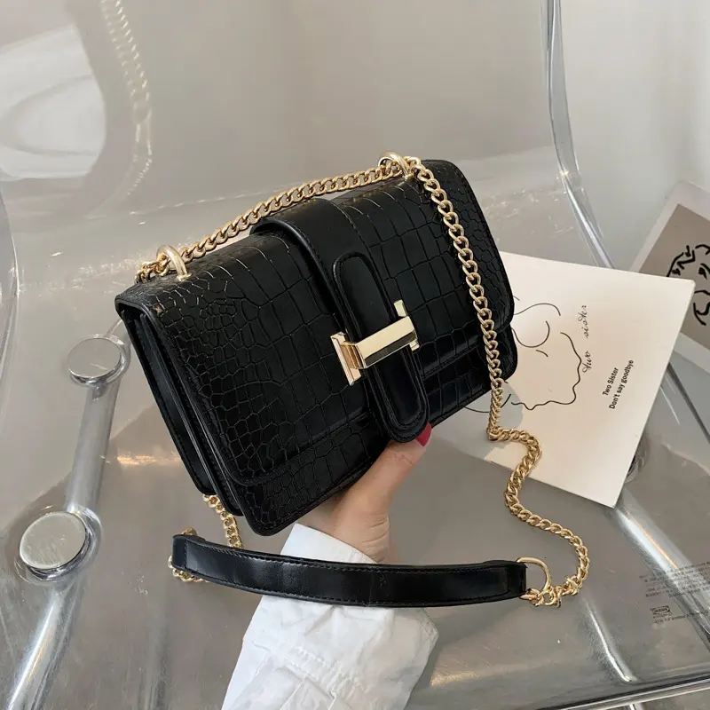 All-matching Fashion Women's Bag Textured Shoulder Small Square Bag