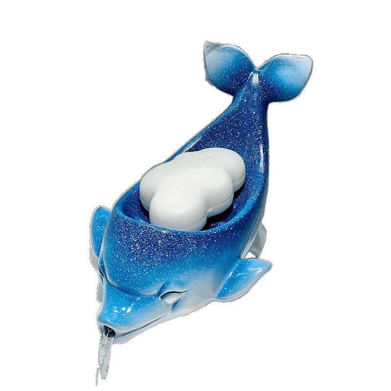 Dolphin Drain Soap Box Ceramic Household Punch-free Toilet