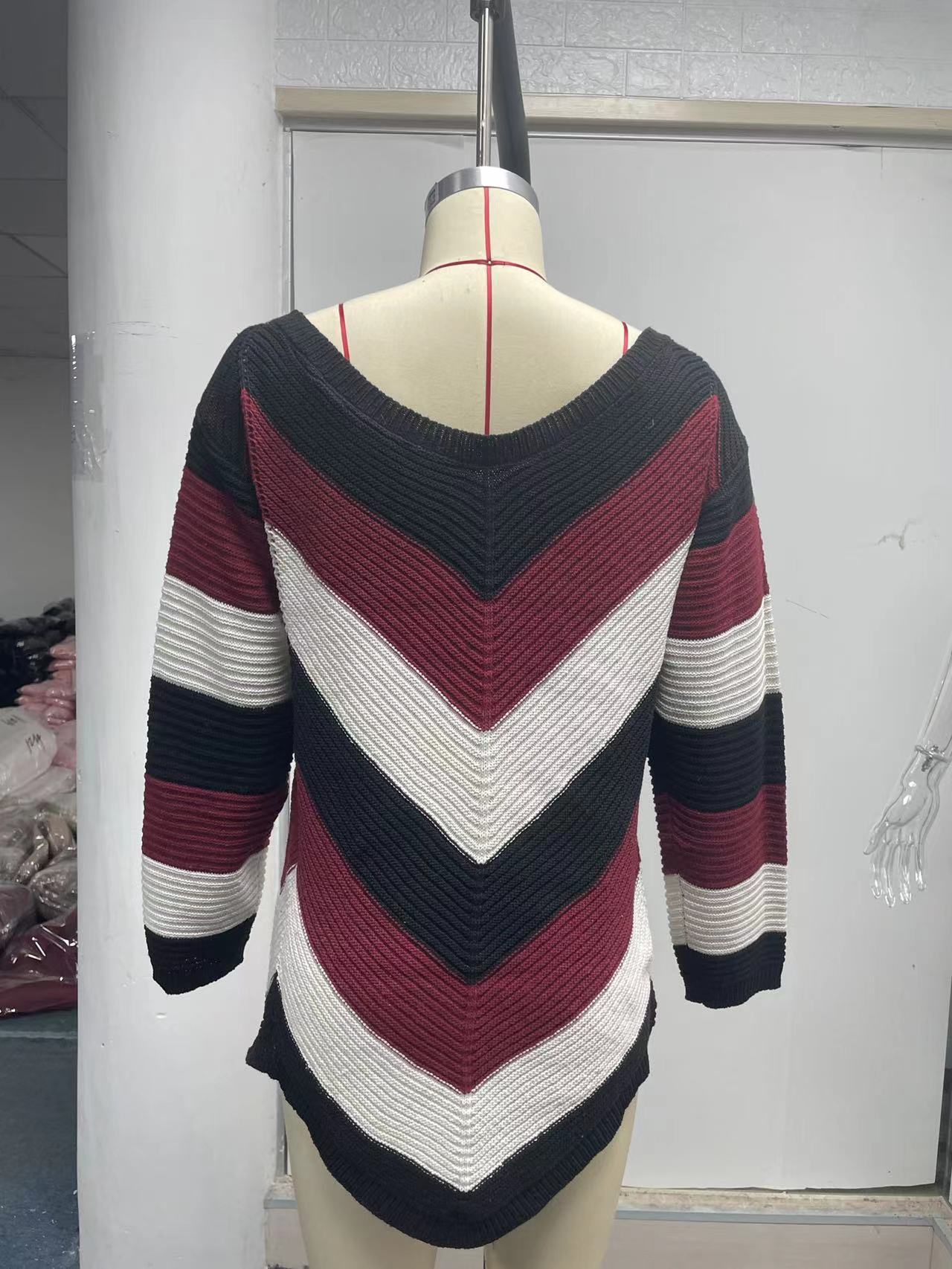 Title 10, Damen Colorblock Strickpullover, neuer lockerer...