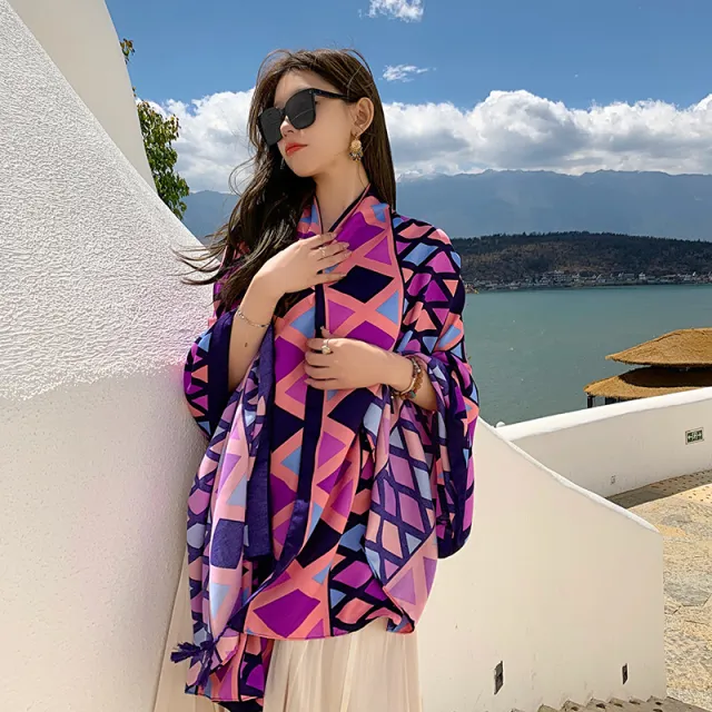 Sanya Seaside Holiday Shawl Scarf Scarf Women's Summer Travel 334Color - Shop at LoveMi