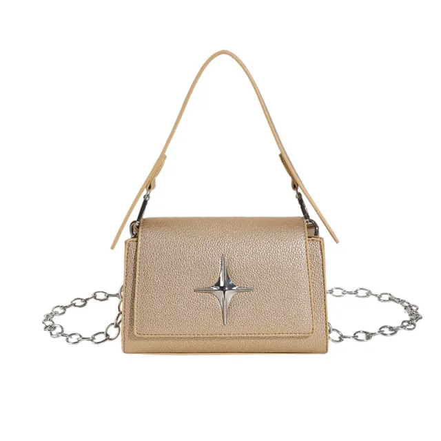 Simple Casual Trend Fashion Shoulder Bag Gold - Shop at LoveMi