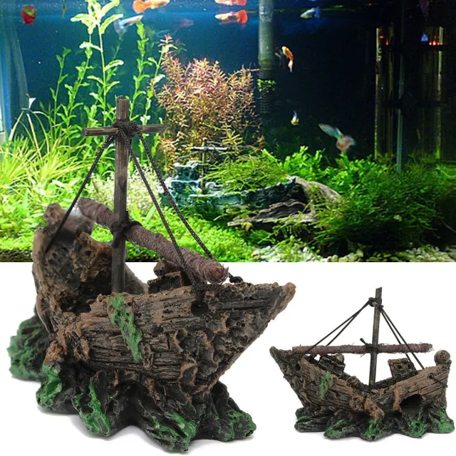Aquarium Landscape Glass Fish Tank Decoration Small Net Boat Small Net Boat - Shop at LoveMi