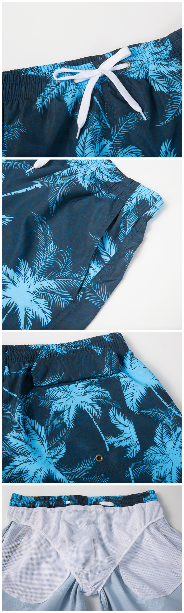 Title 9, Mens Quick-drying Printed Swimming Trunks Beac...