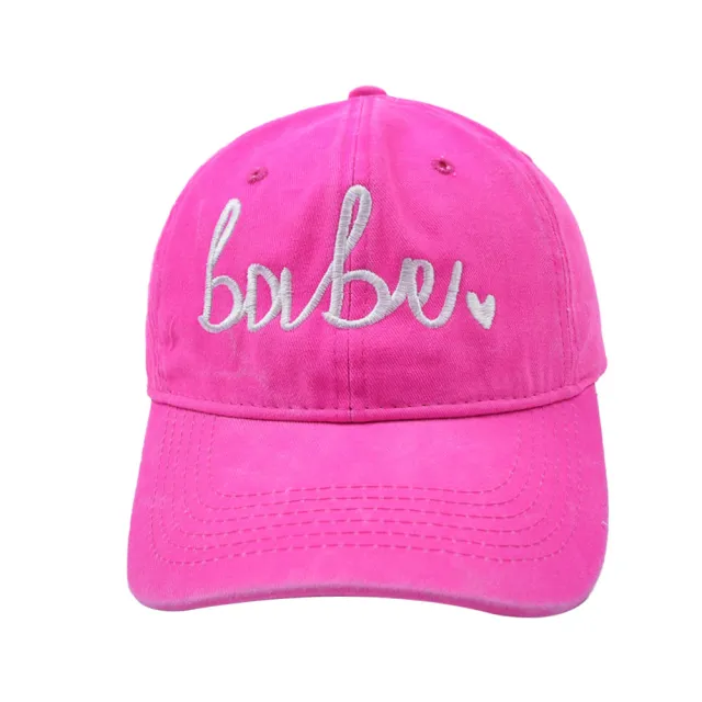 Women's Fashion Casual Letter Embroidered Wedding Baseball Hat Rose Red - Shop at LoveMi