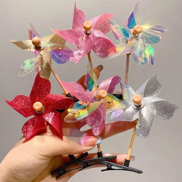 Colorful Windmill Barrettes Duckbill Clip Hairpin Colorful Windmill Random - Shop at LoveMi