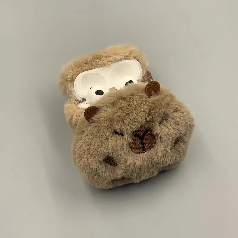 Three-dimensional Plush Cute Capabala Earphone Sleeves