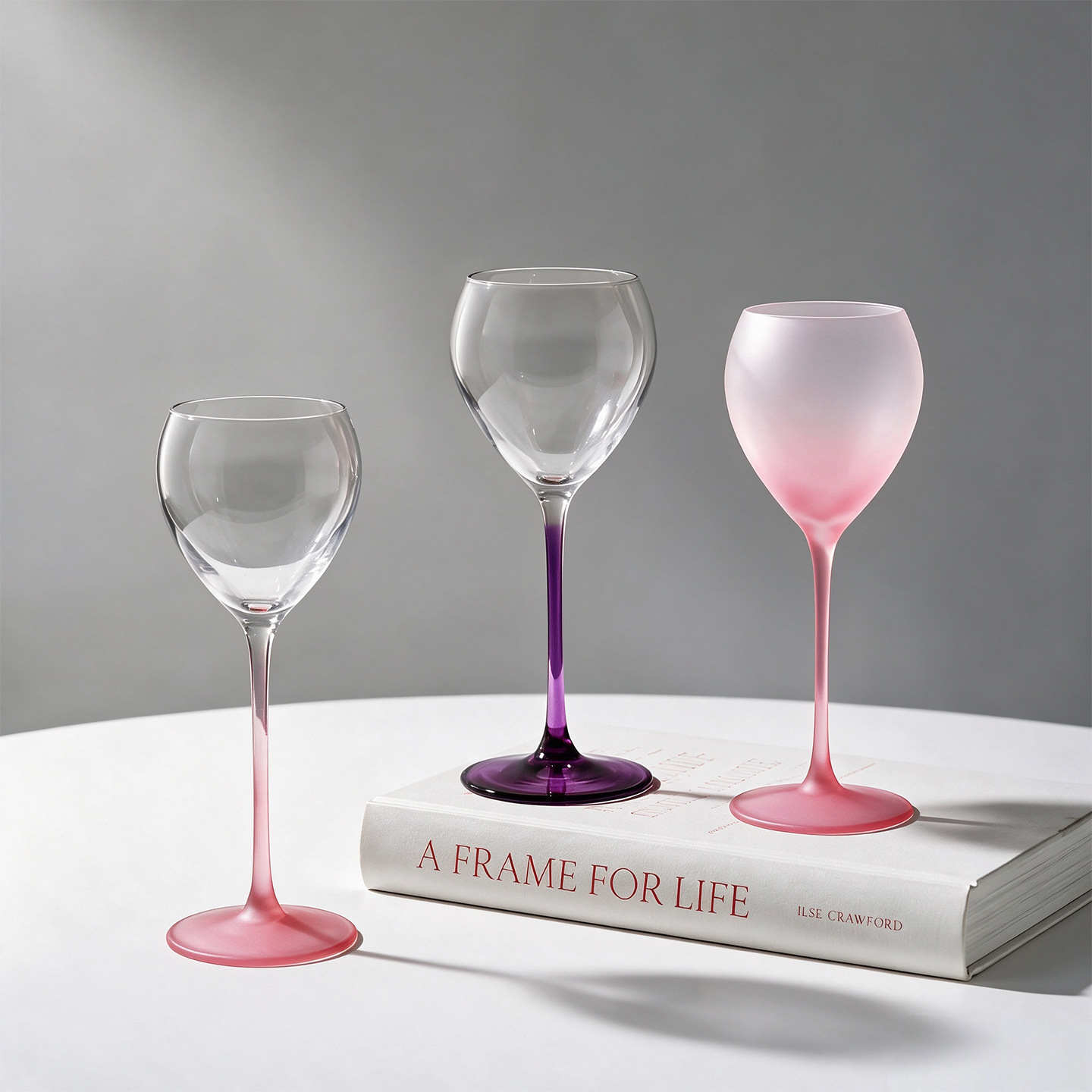 Gradient Glass High-stemmed Wine Glass For Home Use