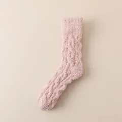Coral Fleece Socks Women's Autumn And Winter Thickened - Elegant Pink - View 1