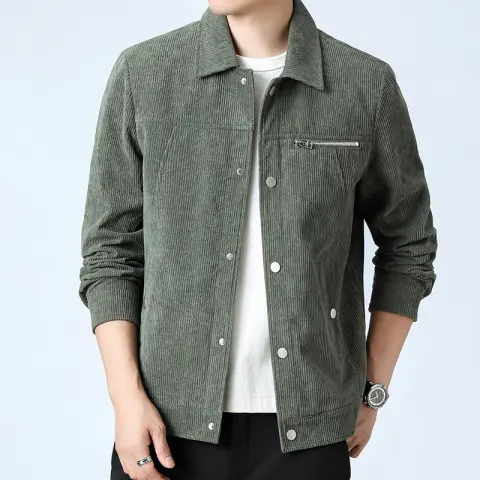 Corduroy Jacket Lapel Casual Cargo Pants
