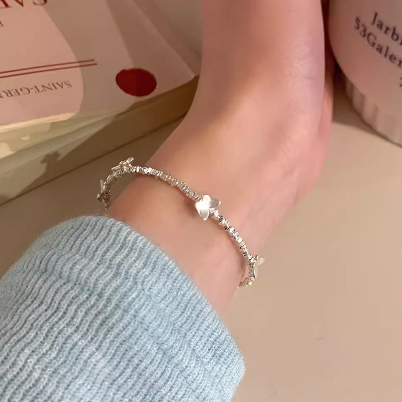 Women's S925 Sterling Silver Butterfly Small Pieces Of Silver Bracelet