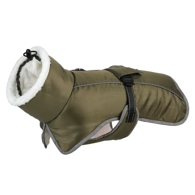 Pet Cotton padded Coat Winter Large Dog Golden Retriever Jarre Aero Bull Corgi Puppy Clothes Warm Army Green - Shop at LoveMi