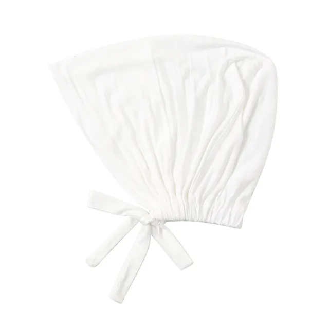 New Elastic Elastic Lace up Ethnic Headscarf Chemotherapy Base Hat 12 White - Shop at LoveMi