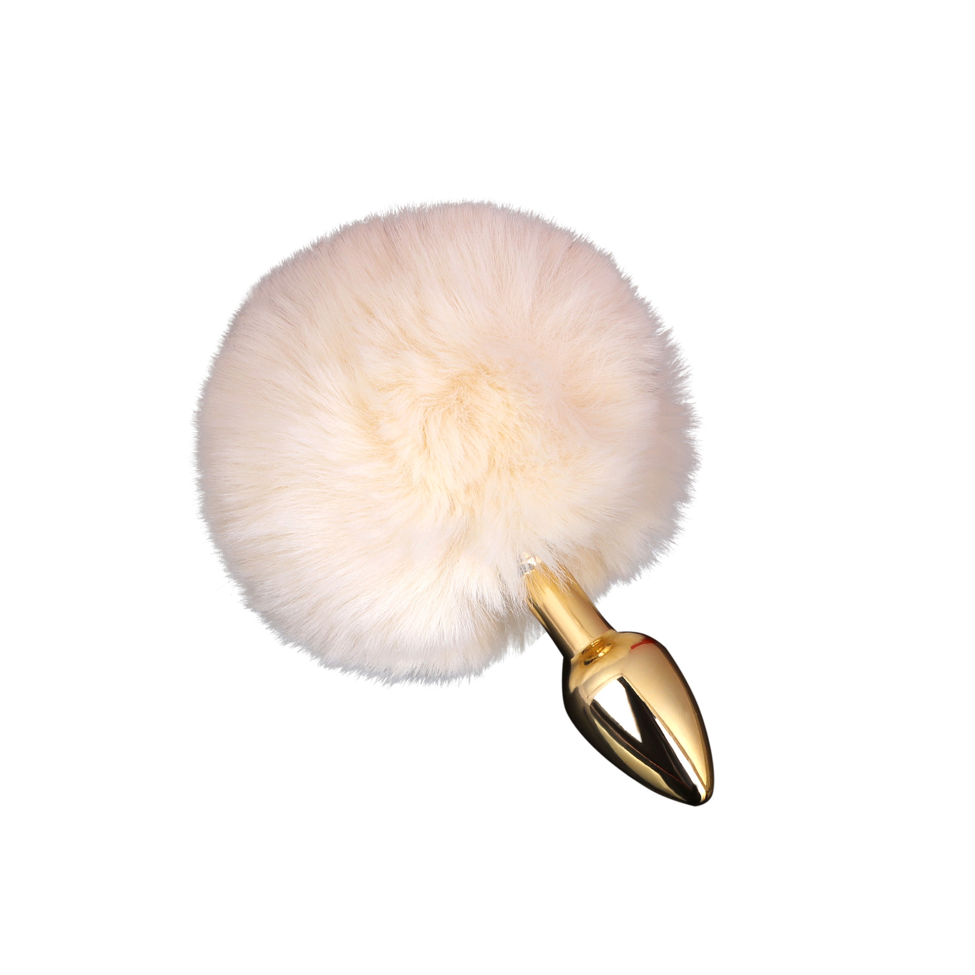 White Tail Golden Butt Plug