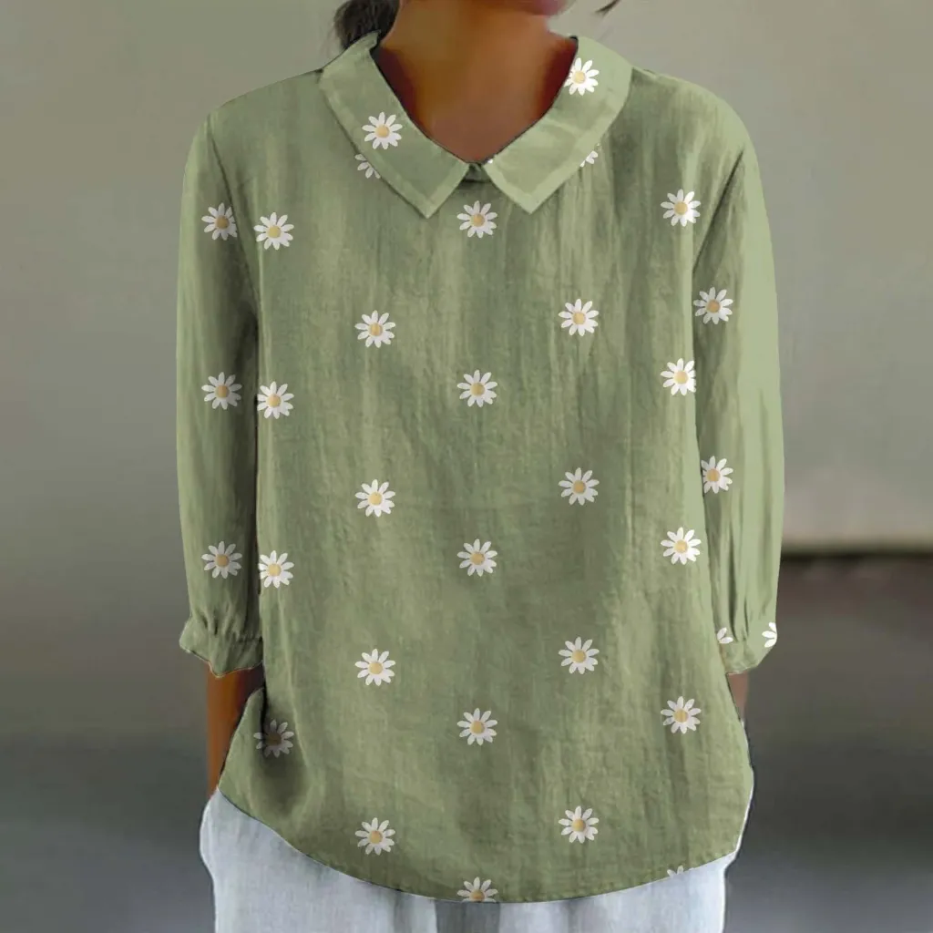 Women's Loose Casual Graffiti Printing Shirt - Xl2462Hyh4-Xxxl