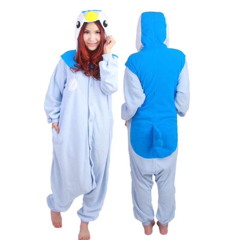 Cartoon One-piece Pajama Thickened Autumn And Winter