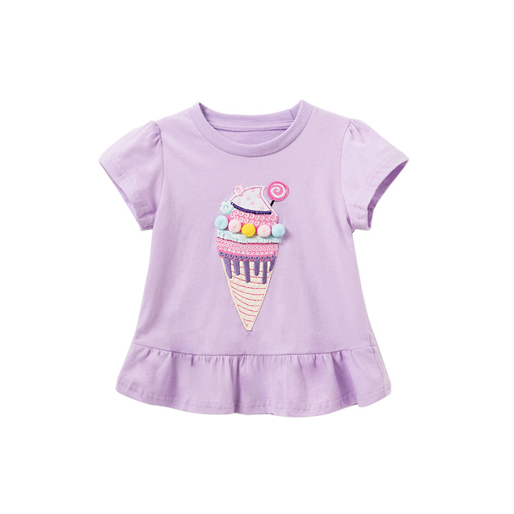 Girls Casual Loose-fitting Summer T-shirt