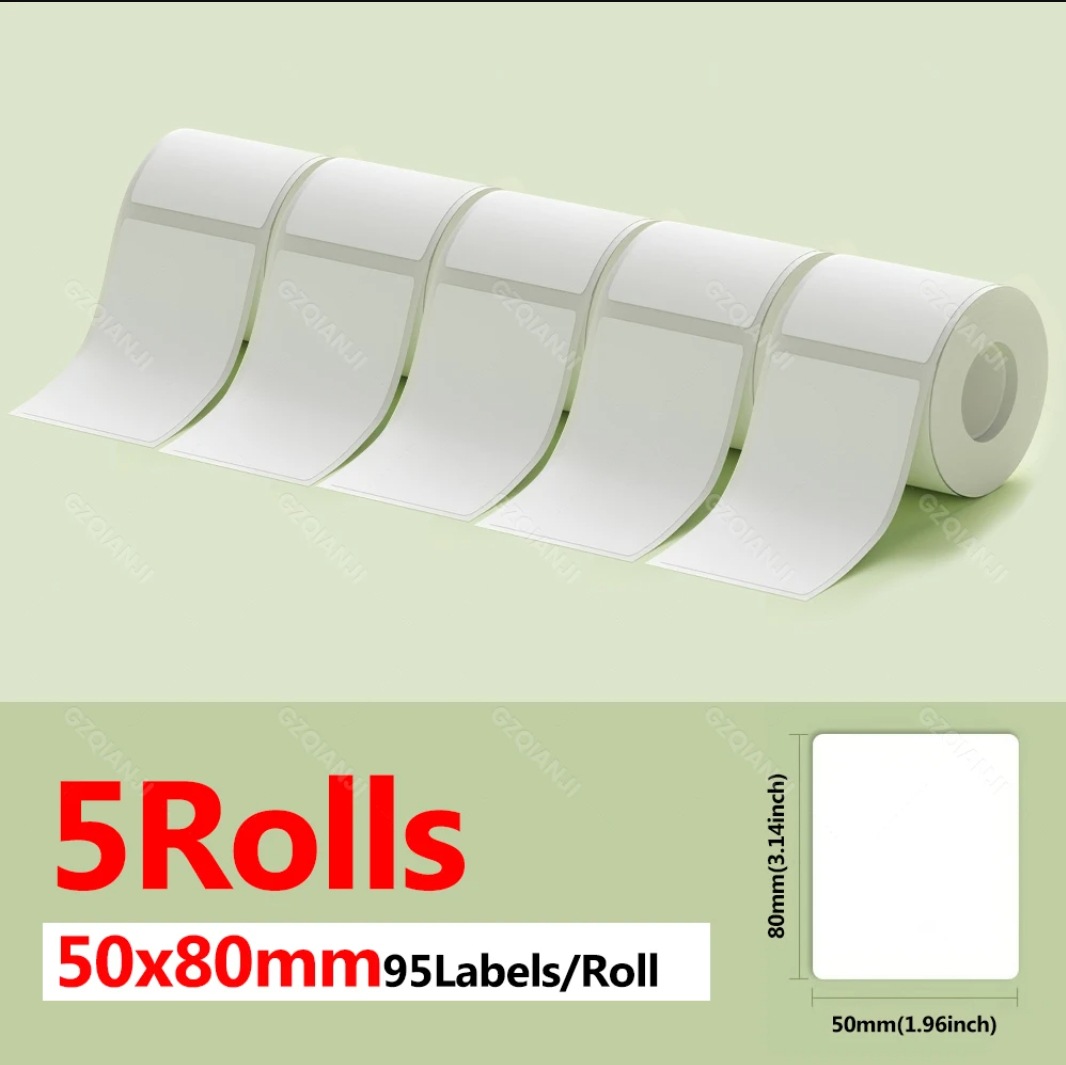 5 Rolls 50X80mm