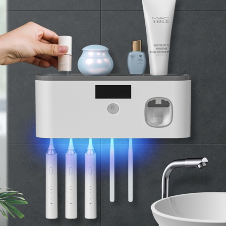 Ultraviolet Sterilizing Wall-Mounted Smart Toothbrush Disinfector