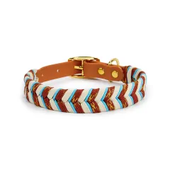 Pet Collar Metal Buckle Dog Collar Traction - Caramel Mocha - View 1