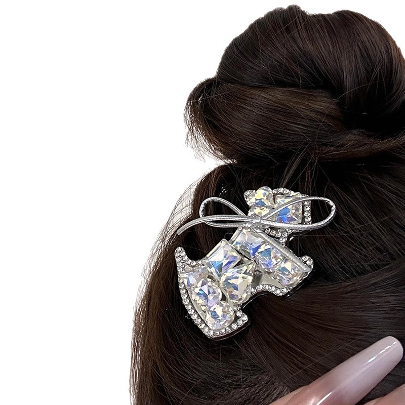 Full-rhinestone Fashionable Little Dog Hair Clip For Women — foto 5