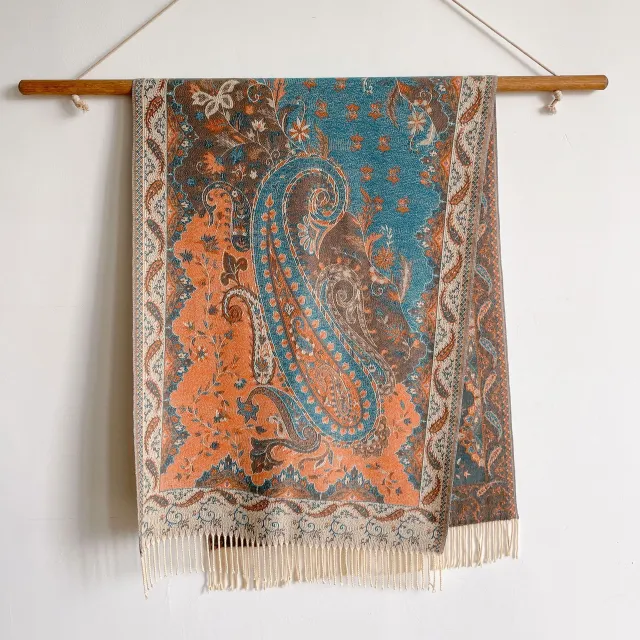 Ethnic Style Travel Wear Shawl Lijiang Yunnan Scarf Brown - Shop at LoveMi