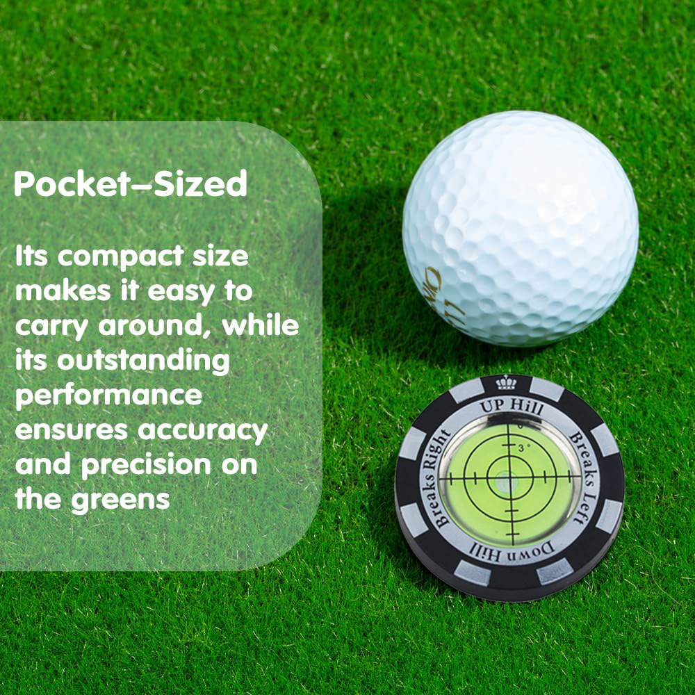 Golf Level Hat Clip Measurement With Position Mark Green Level - Image 14