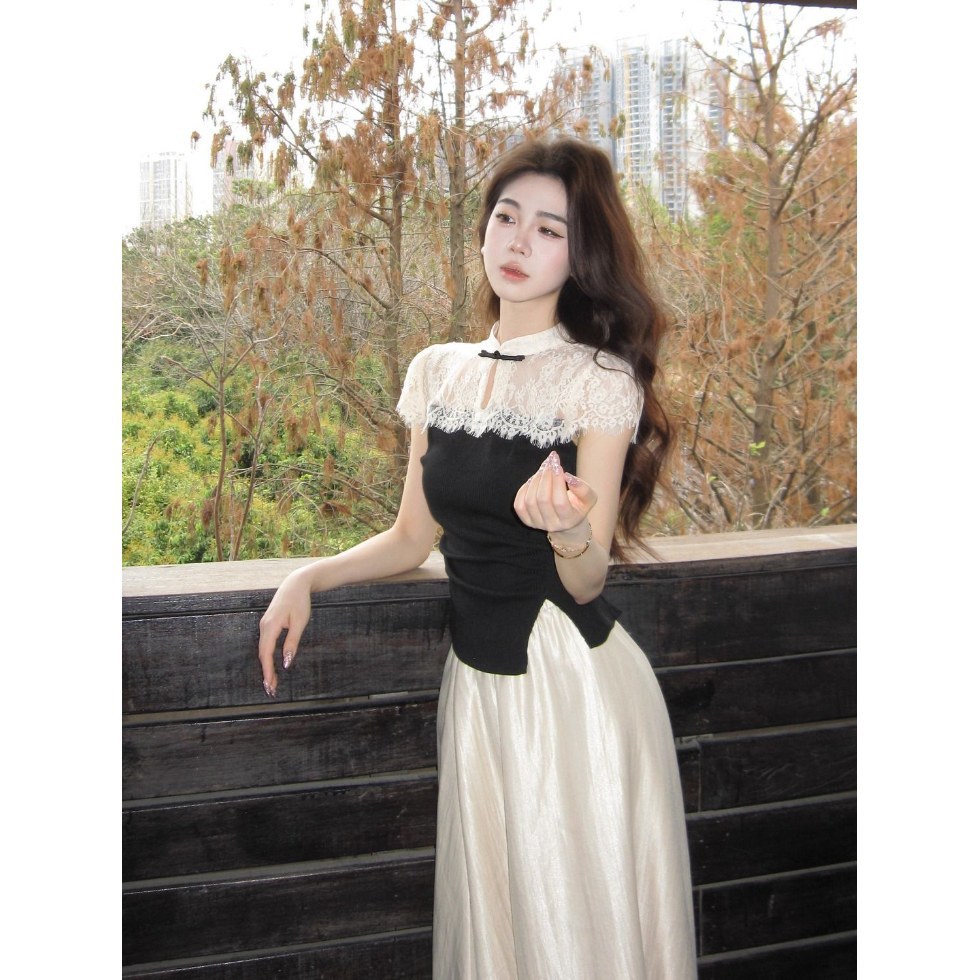 New Short-sleeve Top And Casual A-line Skirt Set