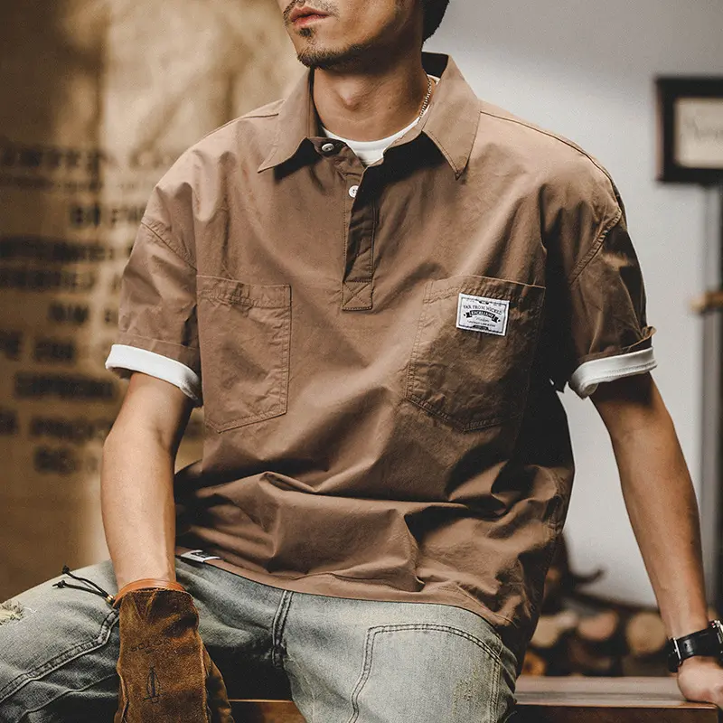 Casual Loose-fit T-shirt Mens Short-sleeve Top