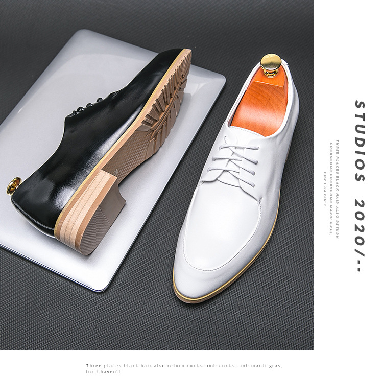 Pointed Wooden Heel Bottom Business Casual Formal Wear Pumps