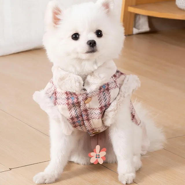 Autumn Winter Thermal Velvet Thick Rabbit Fur Plaid Clothing Pink - Shop at LoveMi