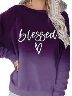 Women's Fashion Letter Print Sweatshirt - Style3-Xxxl - View 1
