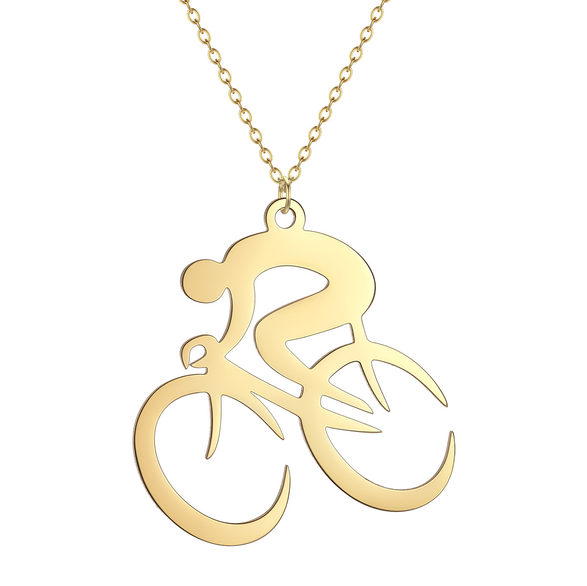 Cycling Necklace Ornament Personalized Creative Punk Design Stainless Steel Men And Women Same Style